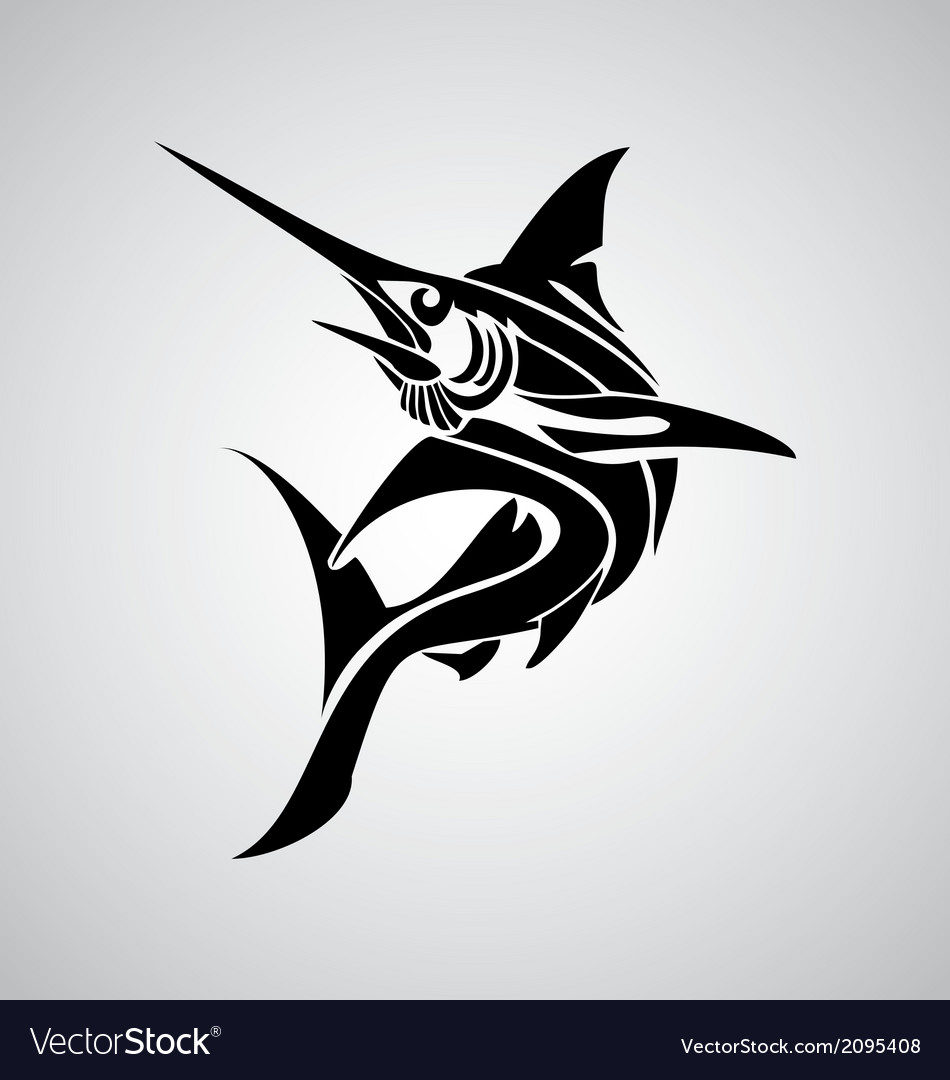 Tribal marlin fish Royalty Free Vector Image - VectorStock