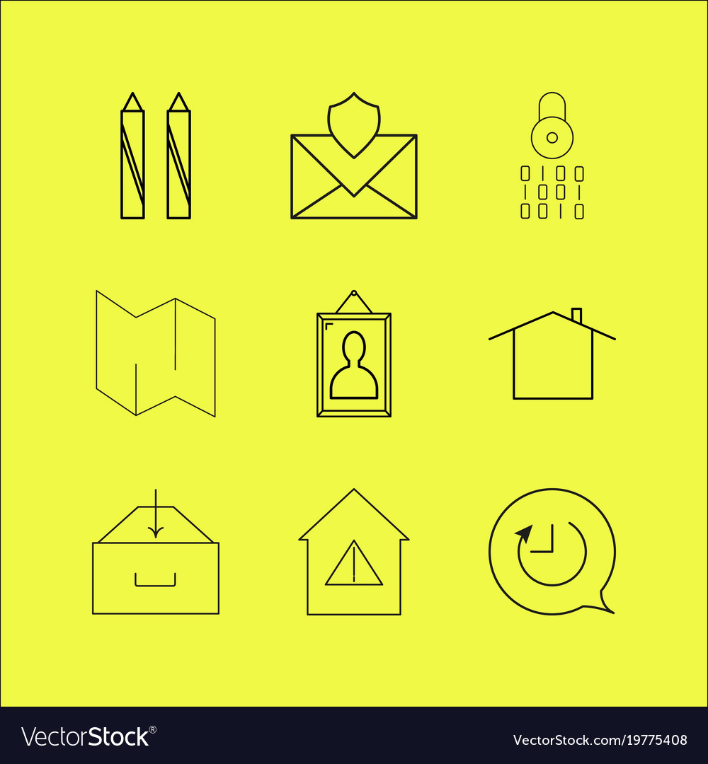 Web linear icon set simple outline icons