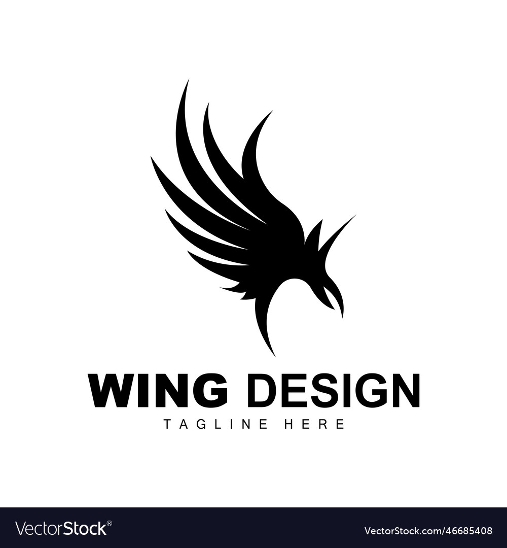 Wings logo phoenix bird wing template