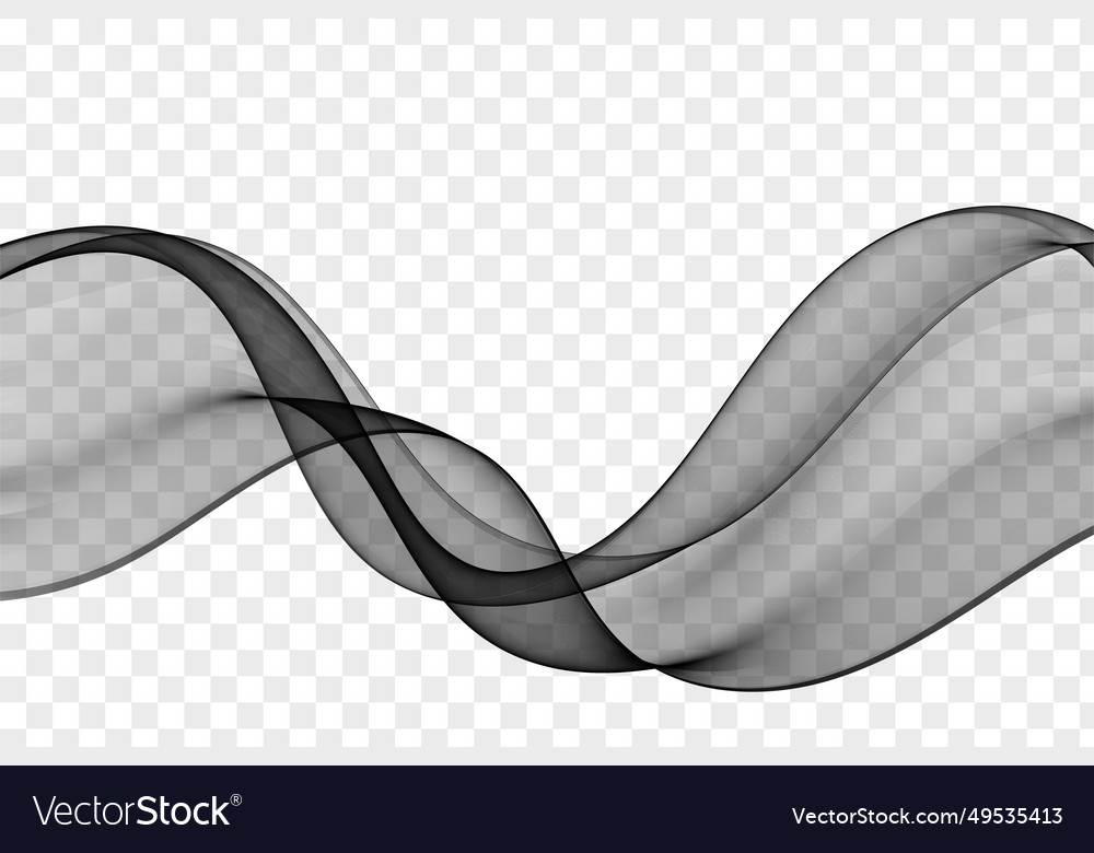 Abstract wave on transparent background design Vector Image
