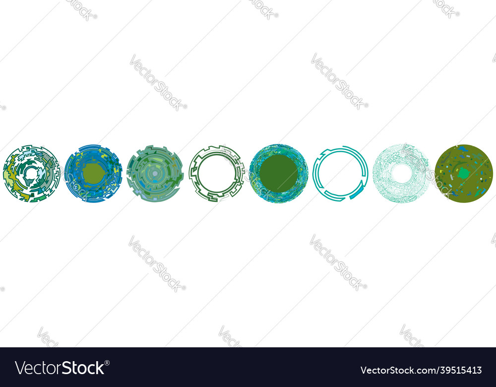 Geometric random circular element abstract vector image Geometric random circular element abstract