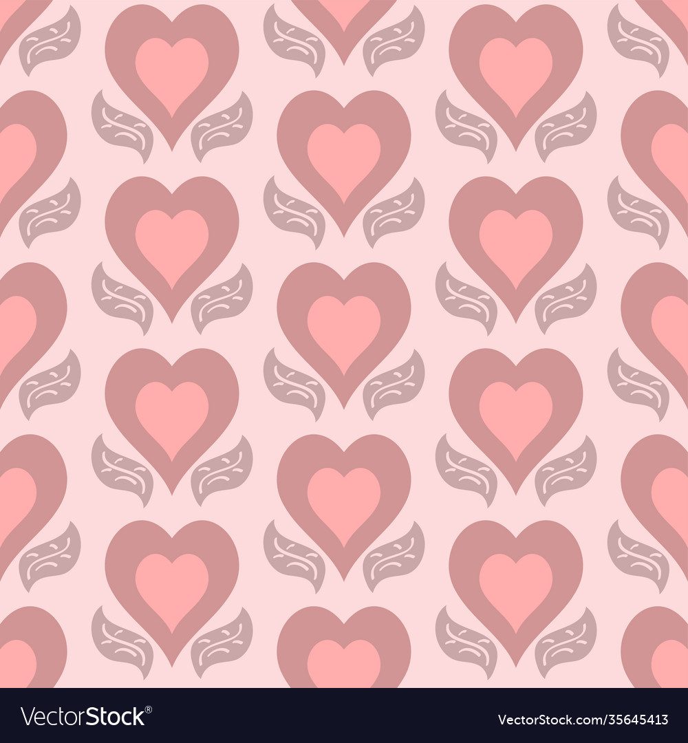 Hearts in flight repeat pattern vector image Hearts in flight repeat pattern