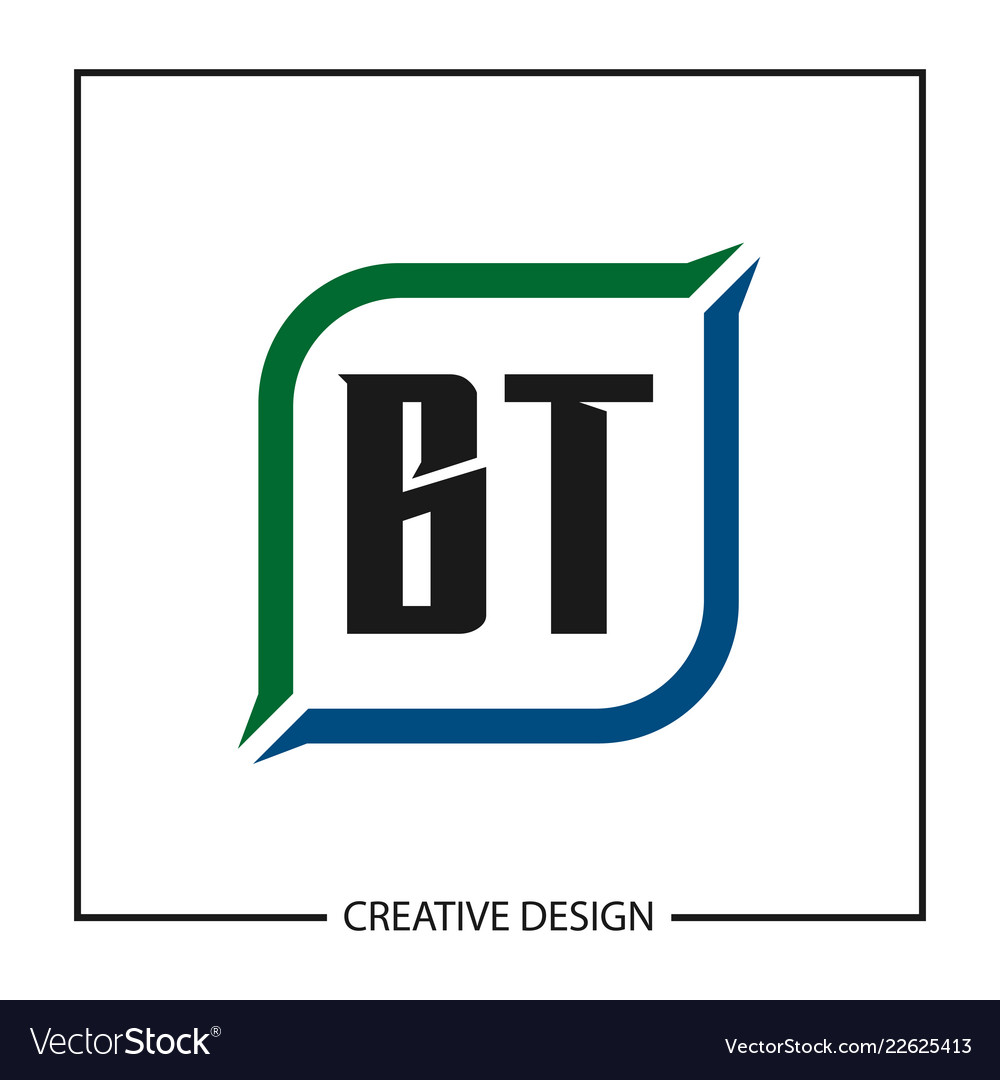 Original Buchstaben bt Logo Vorlage Design