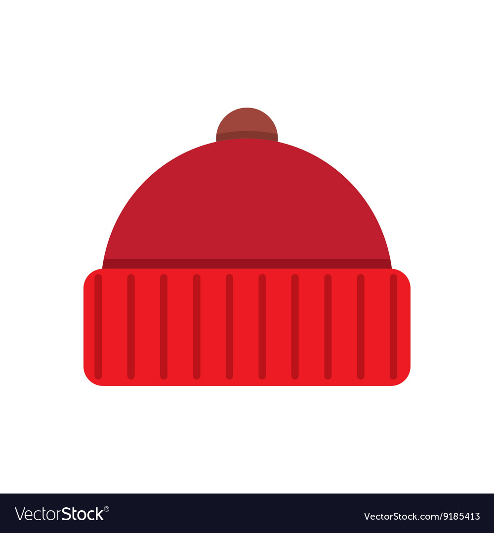 Knitted red cap Royalty Free Vector Image - VectorStock