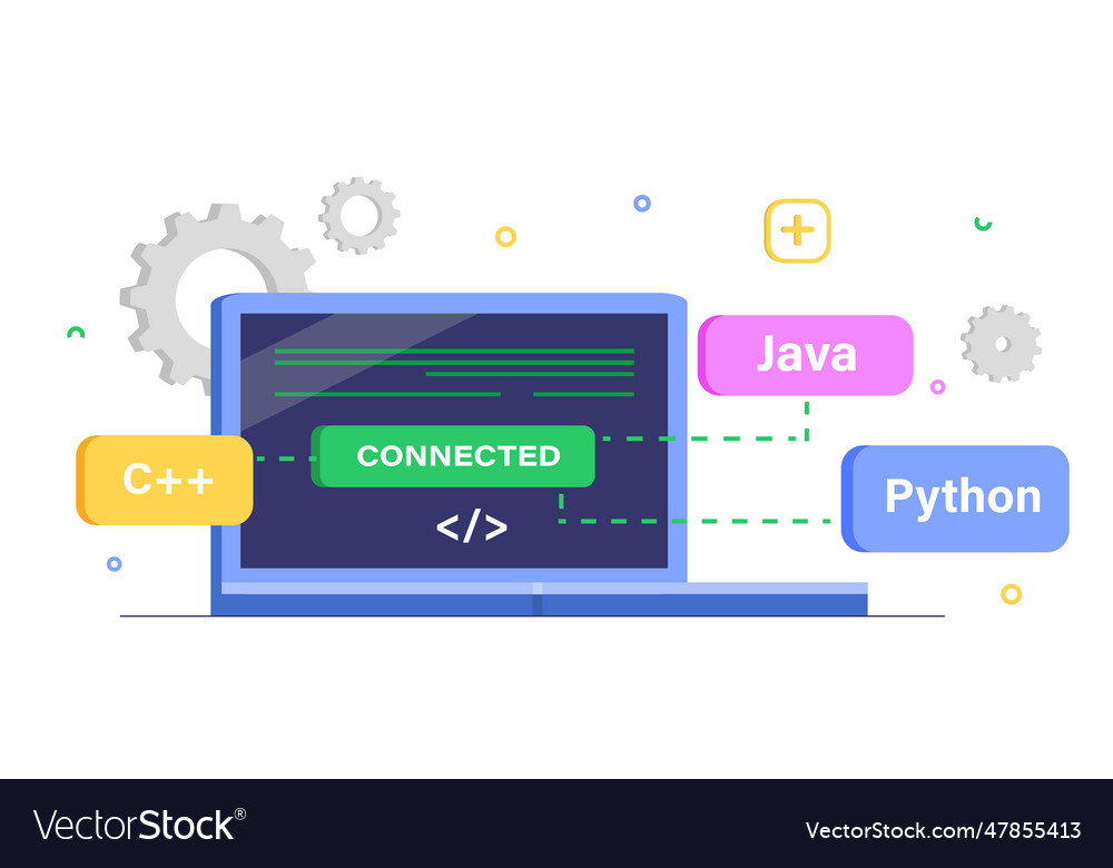 Programmiersprachenkonzept vector image Programmiersprachenkonzept