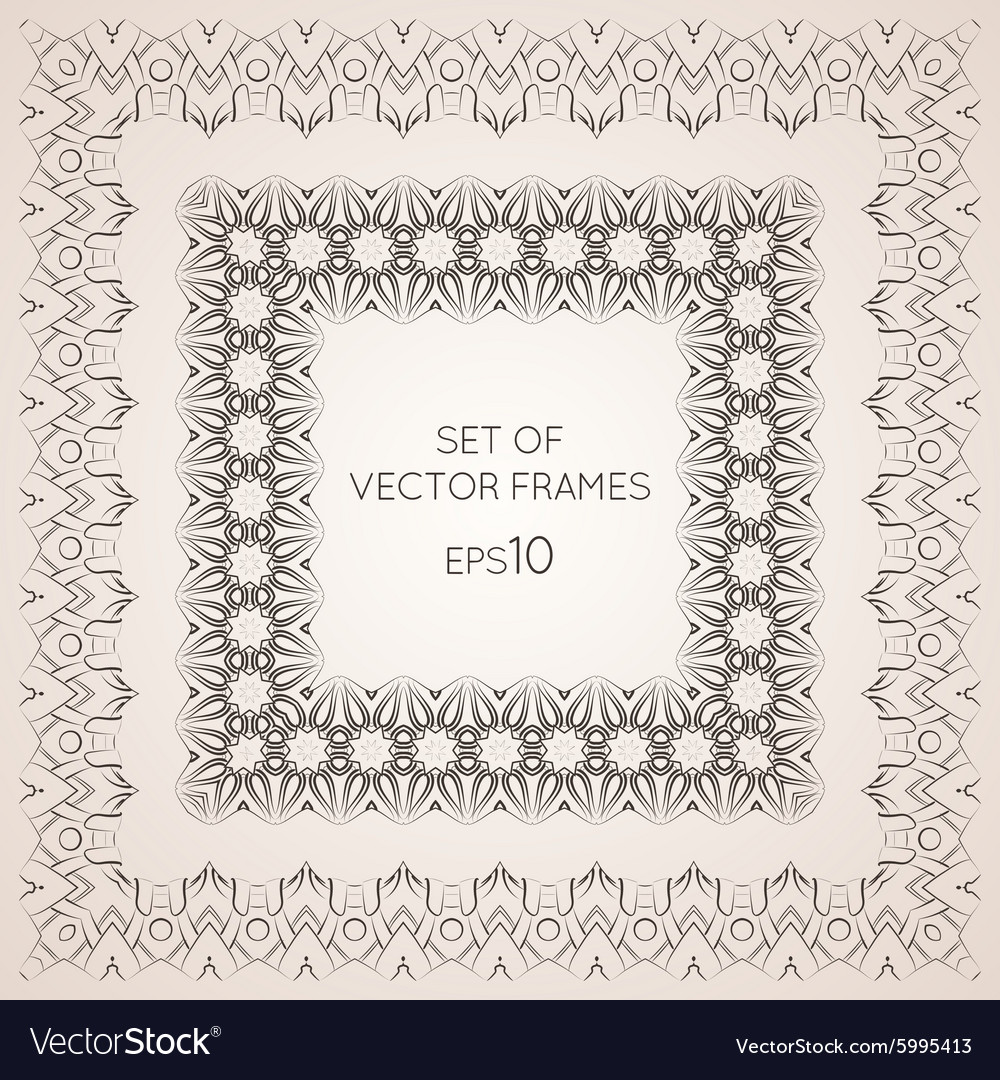 Set intricate frames