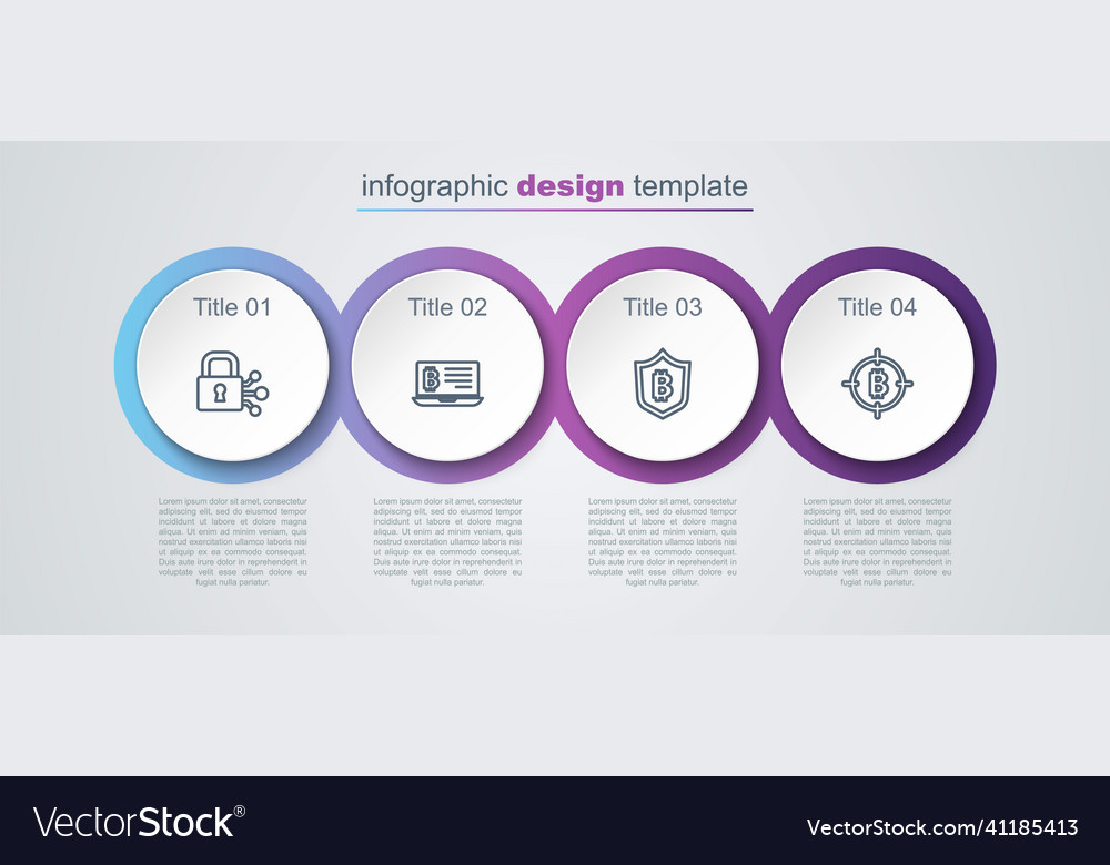 Set line lock with bitcoin mining from laptop vector image Set line lock with bitcoin mining from laptop
