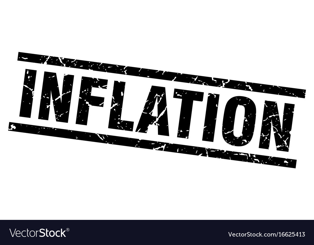 Square grunge black inflation stamp Royalty Free Vector