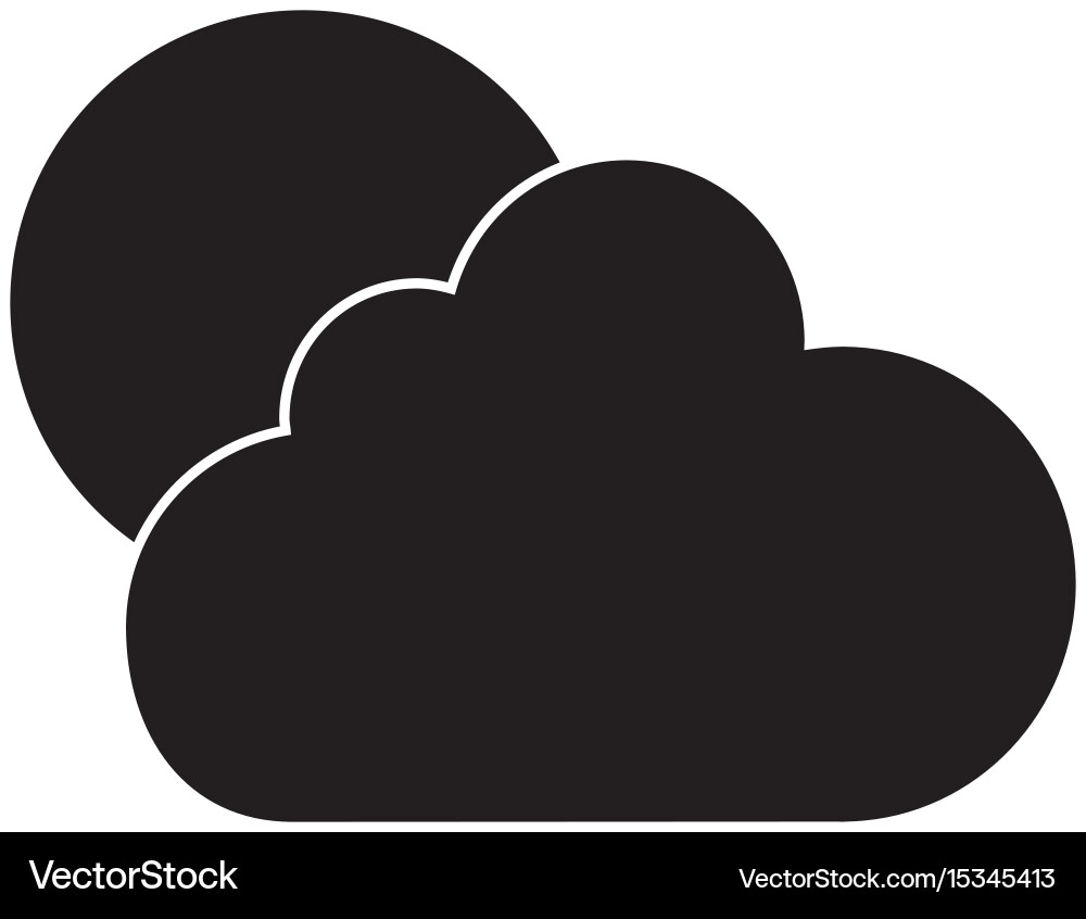 Sun and cloud icon Royalty Free Vector Image - VectorStock