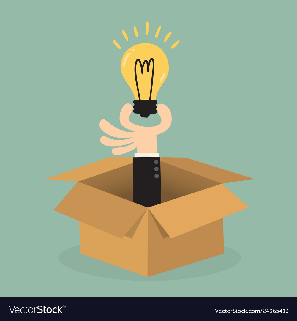 Think Outside The Box Royalty Free Vector Image 6691