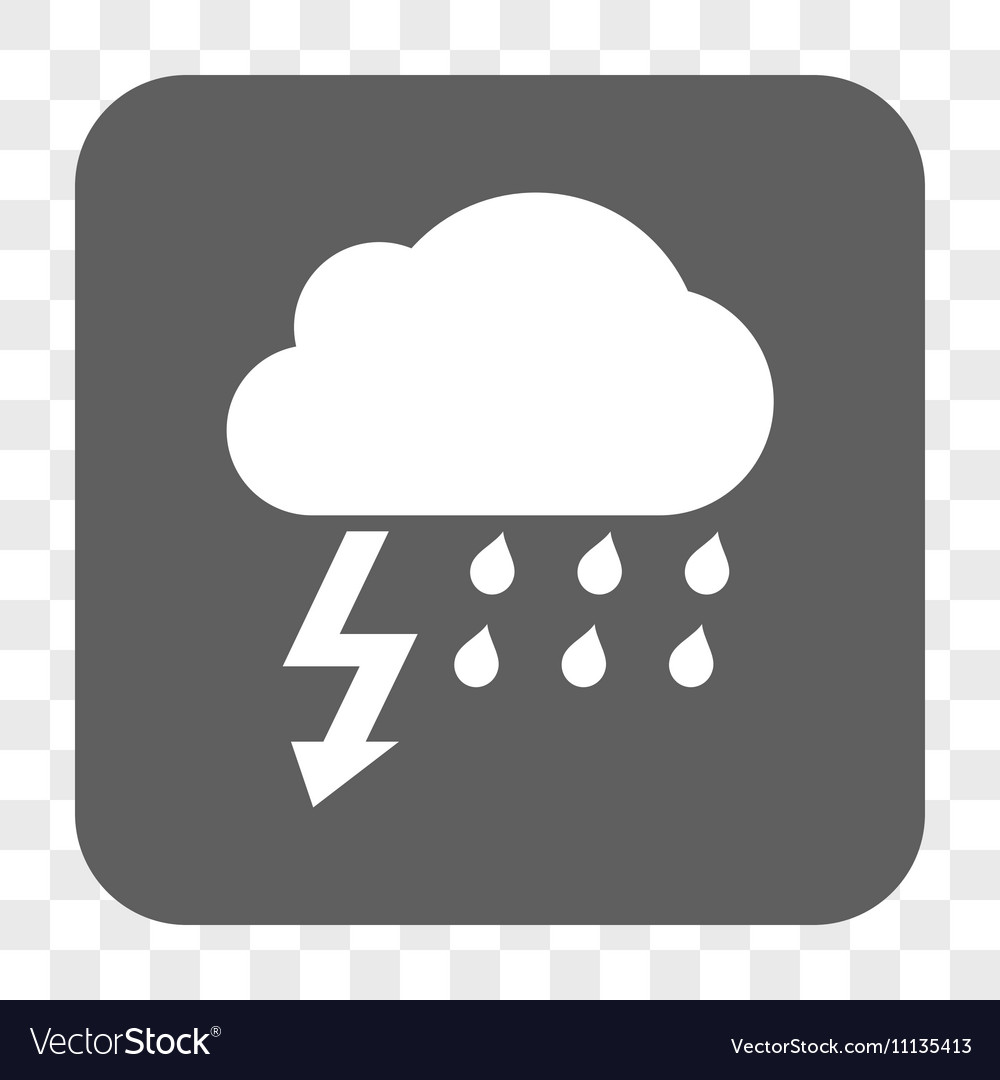 Thunderstorm rounded square button