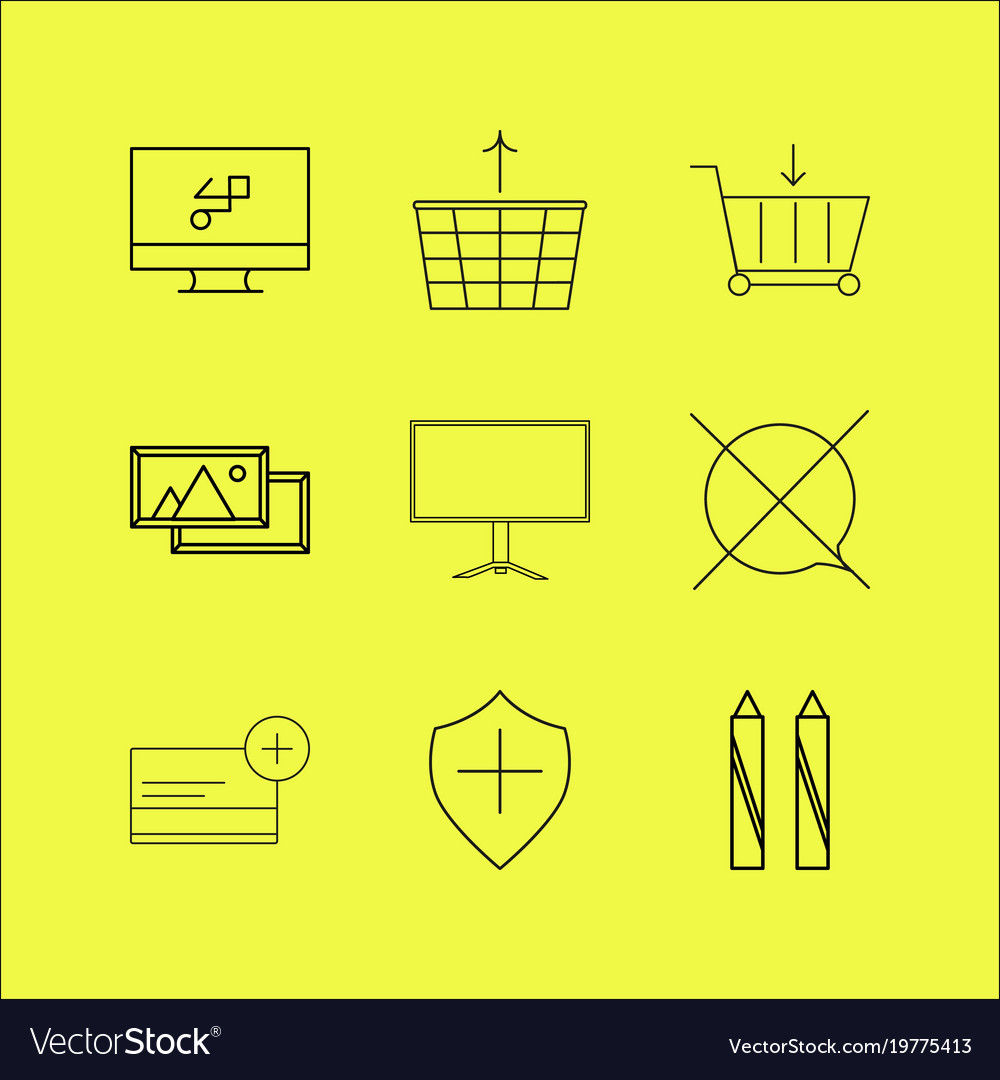 Web lineare Icon setzen einfache Umriss-Icons