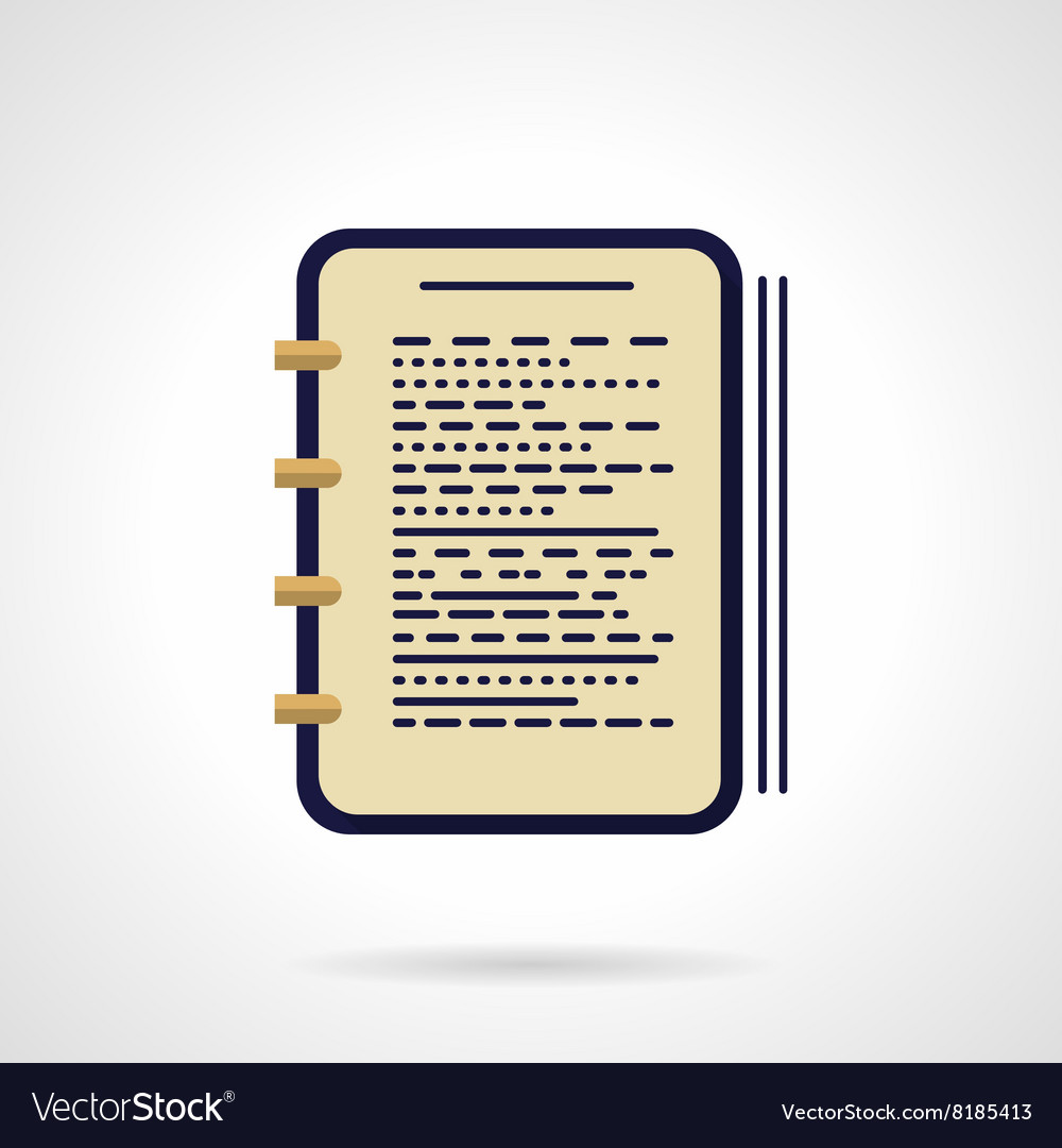 Working notes flat color design icon