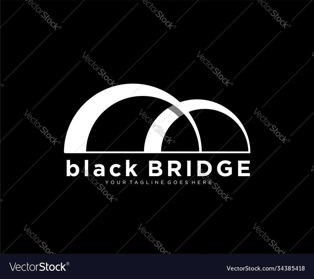 Abstrakte Brücke in Buchstabe b Logo Designvorlage