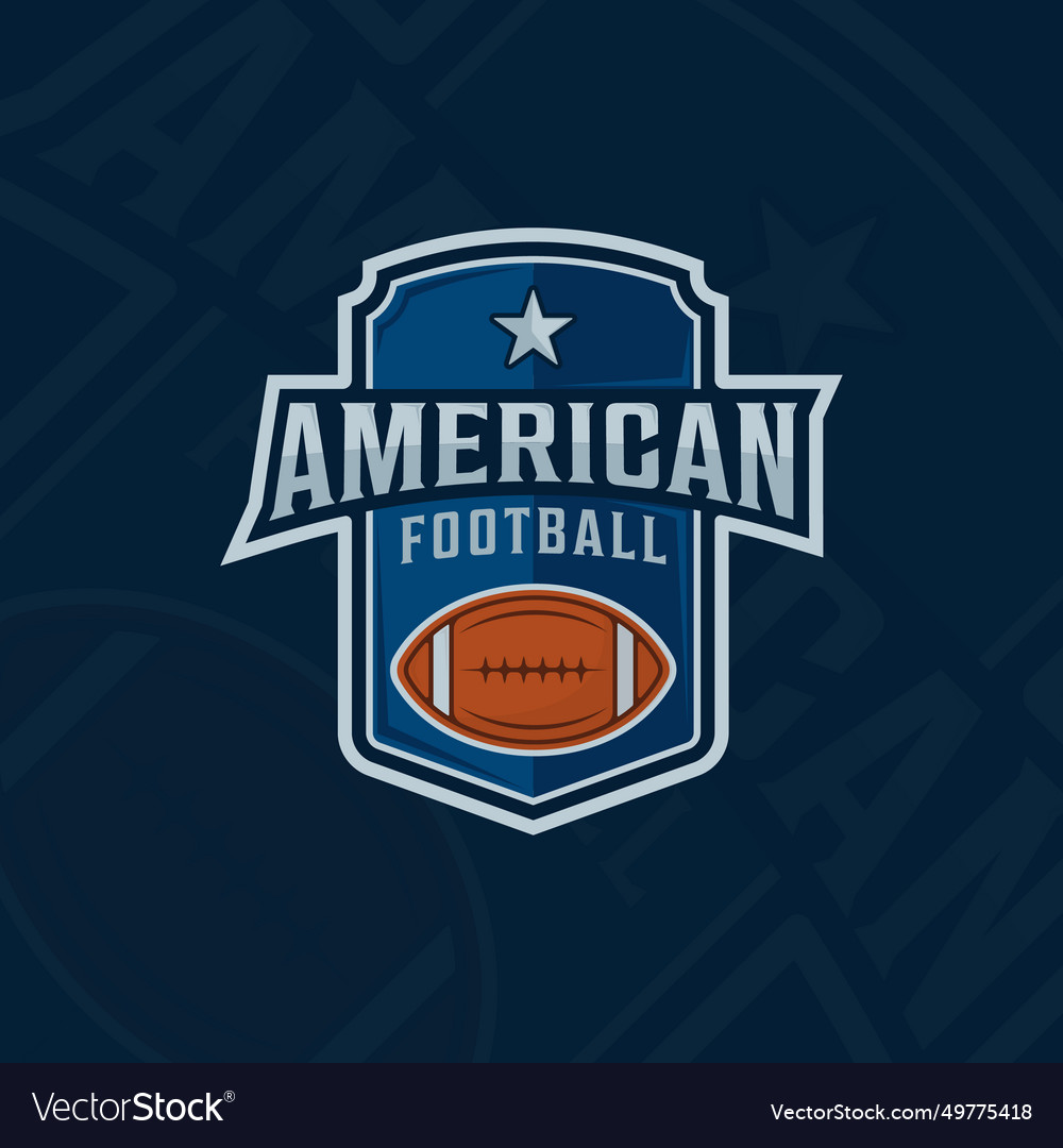 American football emblem logo template icon Vector Image