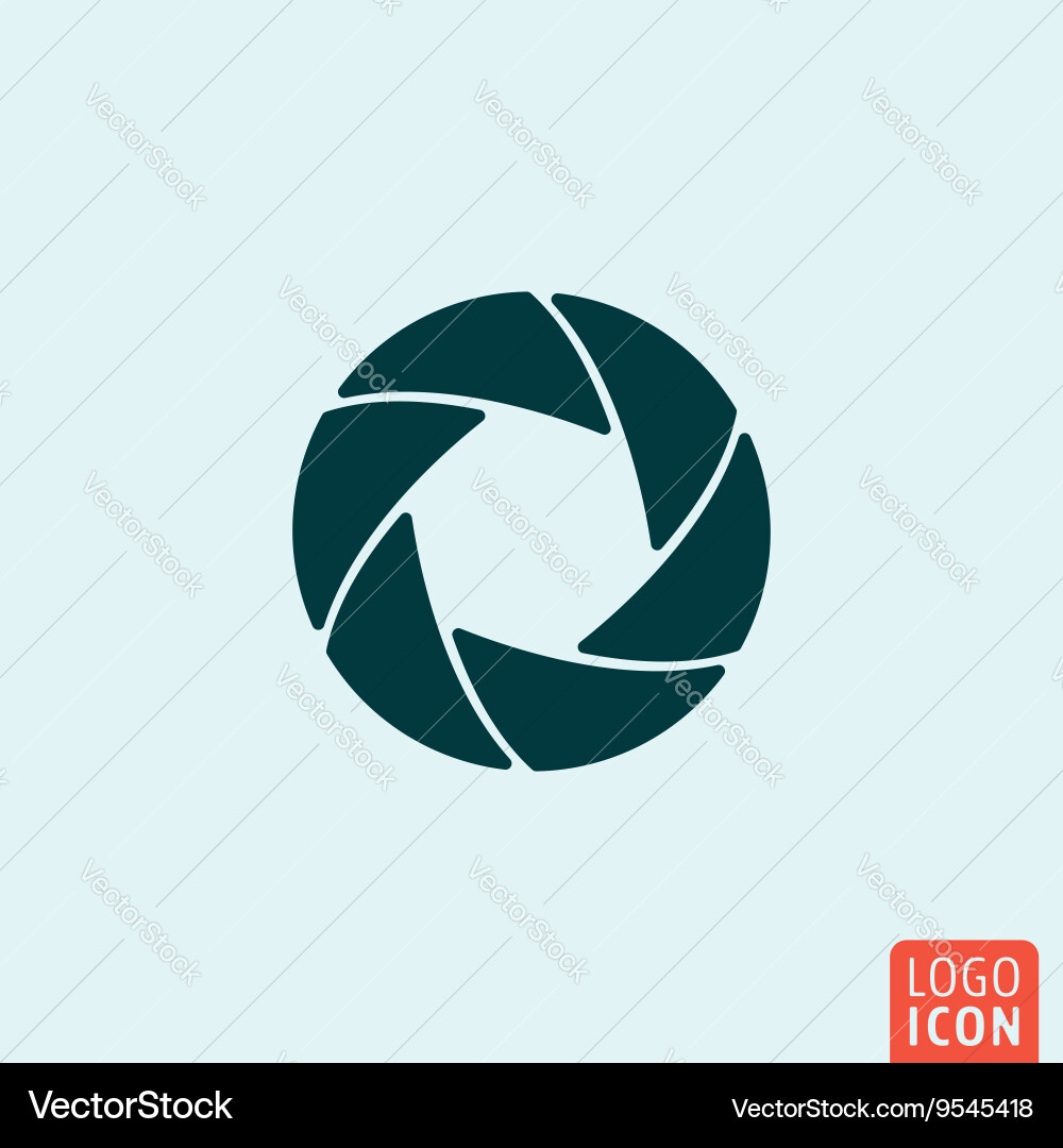 Camera shutter icon Royalty Free Vector Image - VectorStock