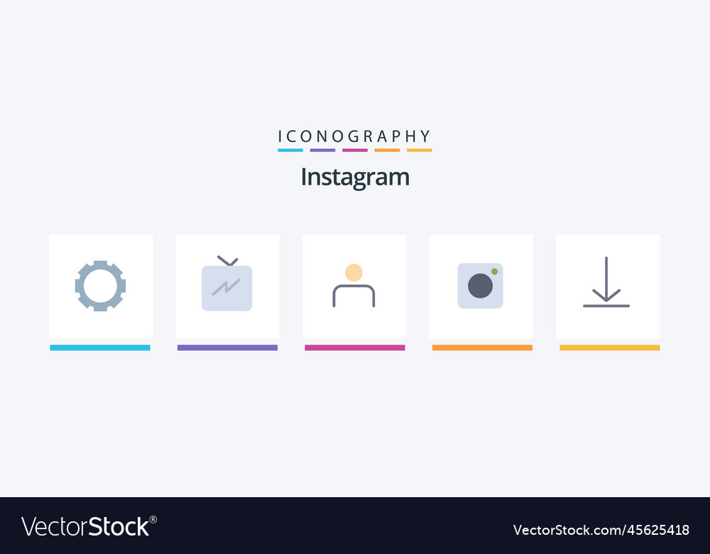 Instagram Flat 5 Icon Pack inklusive Twitter