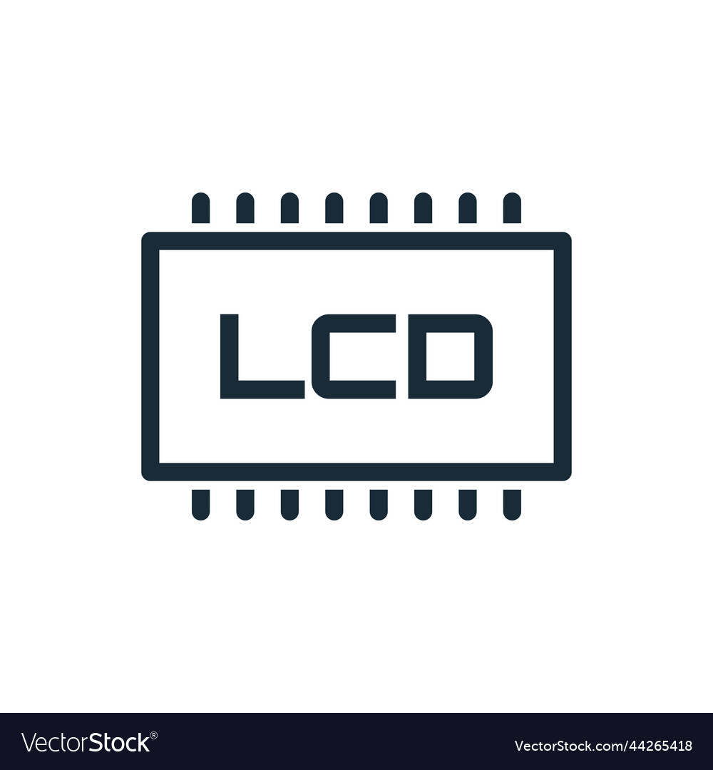 Lcd icon design template elements