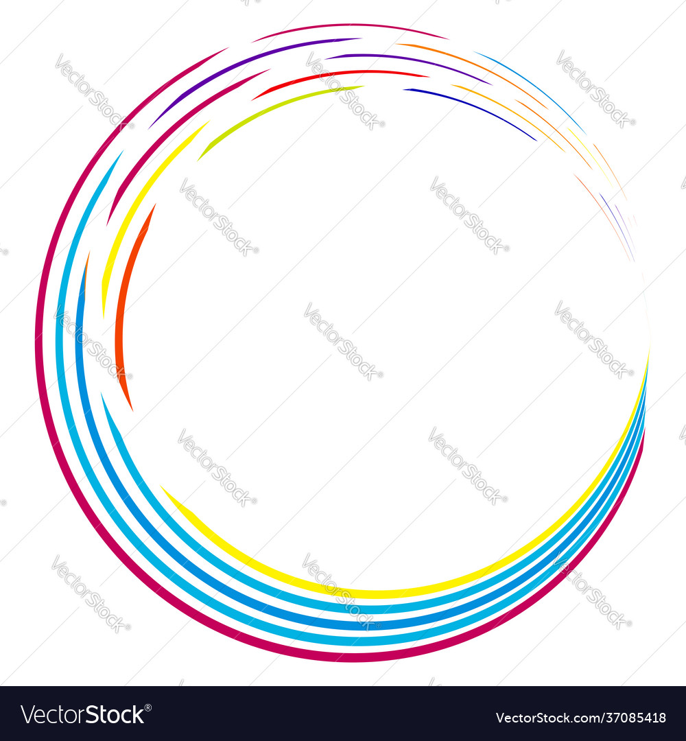 Radial abstract geometric circle design element vector image Radial abstract geometric circle design element