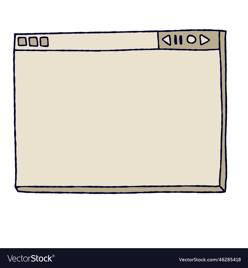 Retro computer interface vector image Retro computer interface