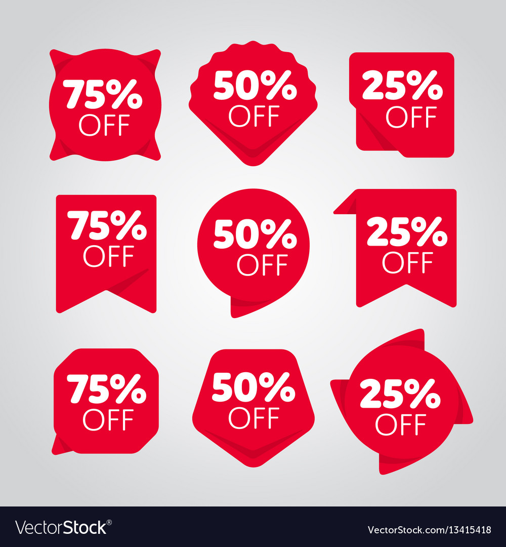 Verkauf und Rabatt Tags - Promotion Set