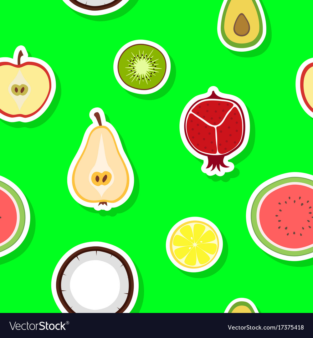 Seamless pattern with fruit icons