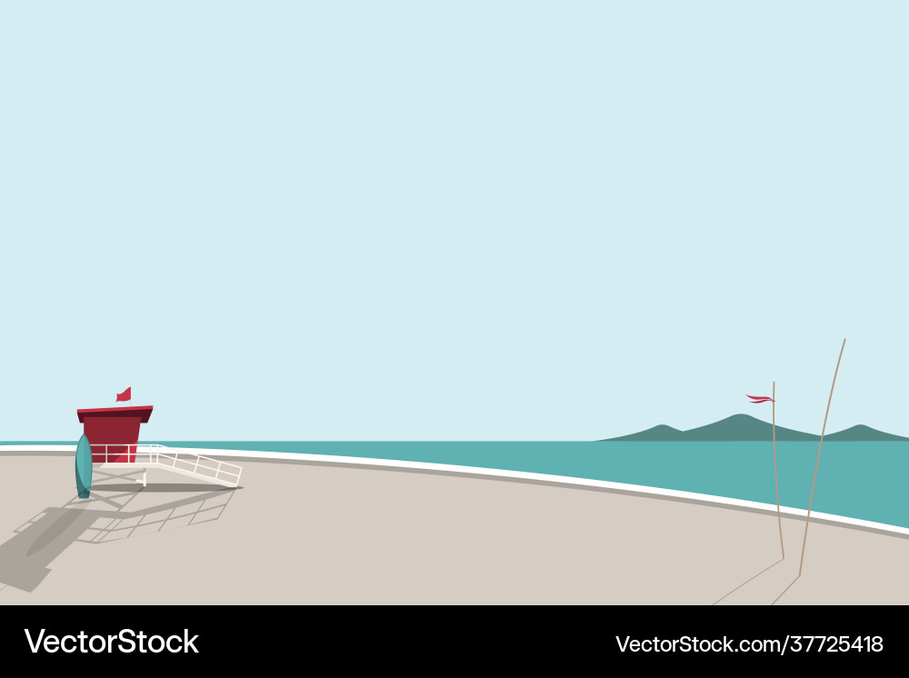Summer beach Royalty Free Vector Image - VectorStock