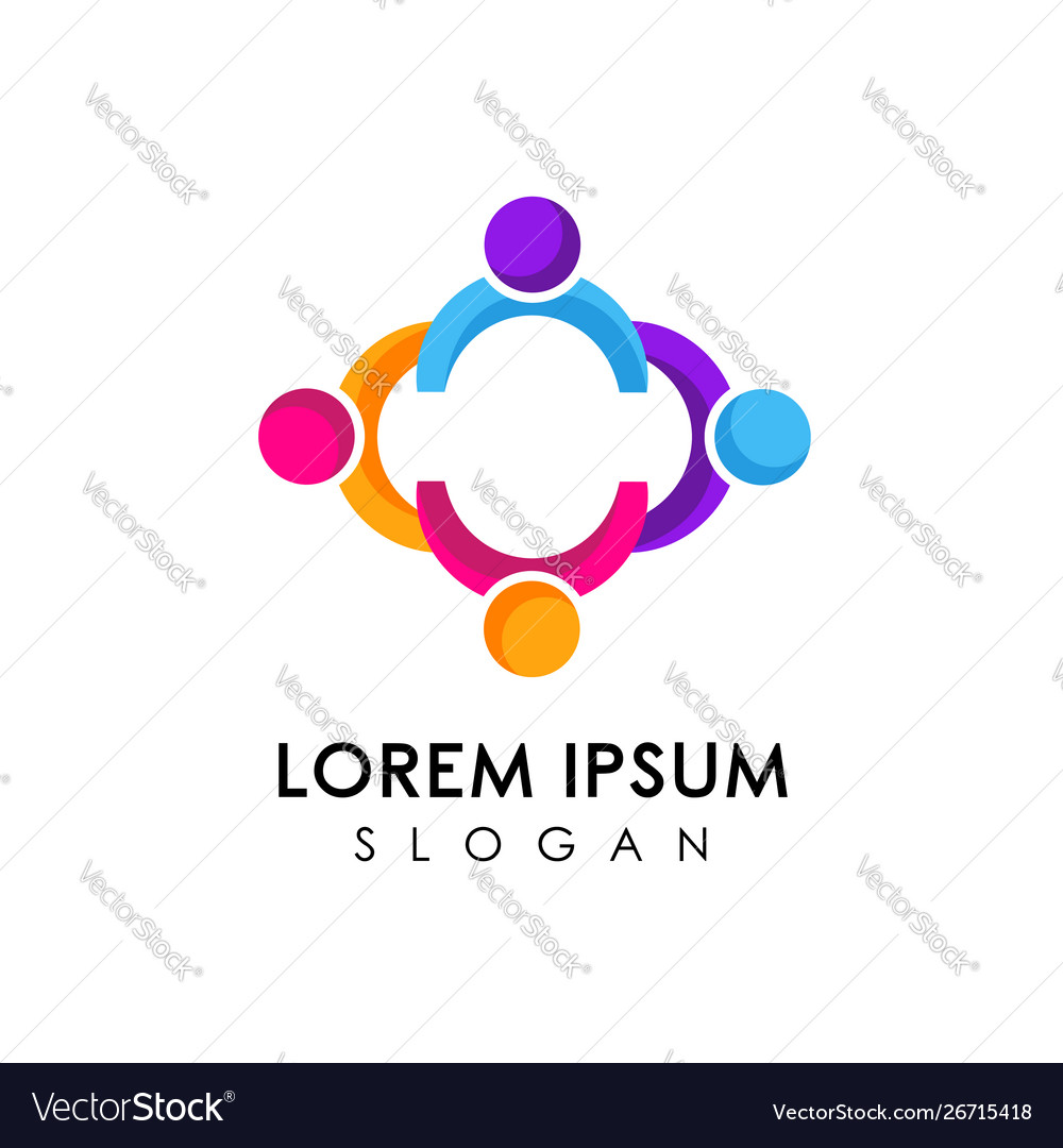 Teamwork and community logo design