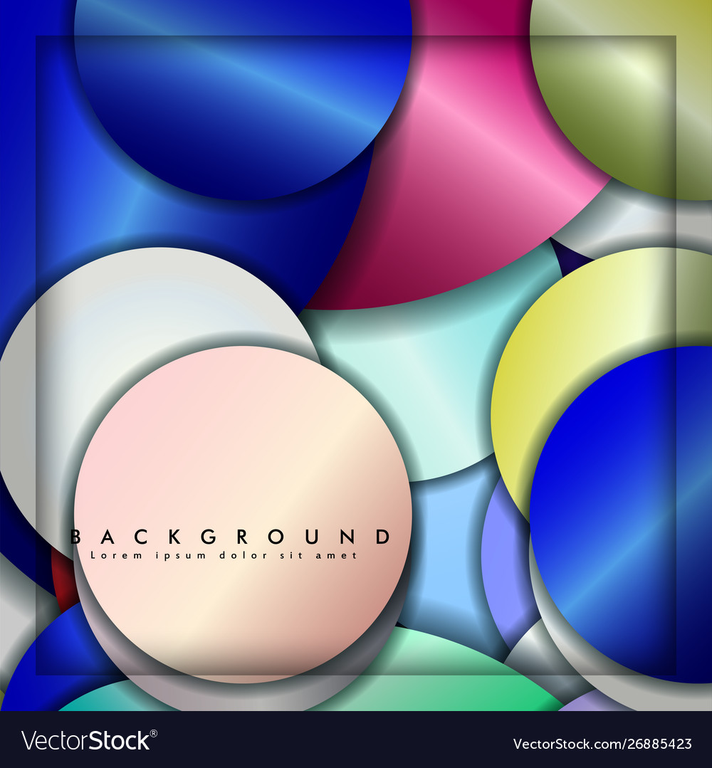 Abstract circle background with color gems Vector Image