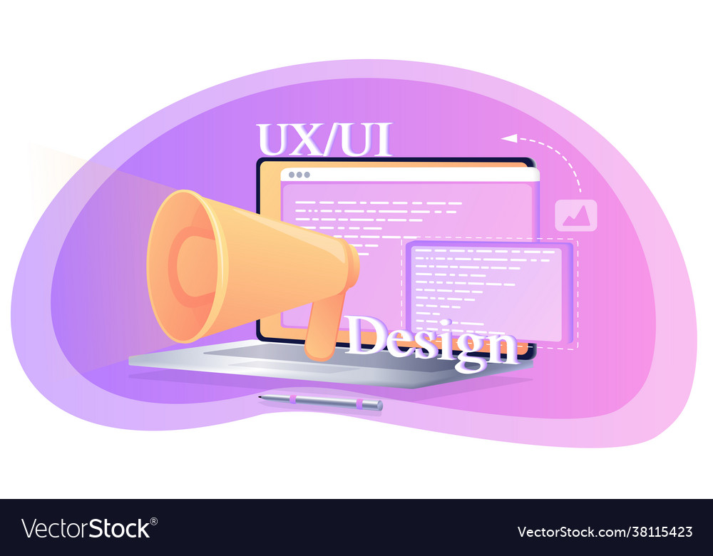 Creates a custom design for mobile application vector image Creates a custom design for mobile application