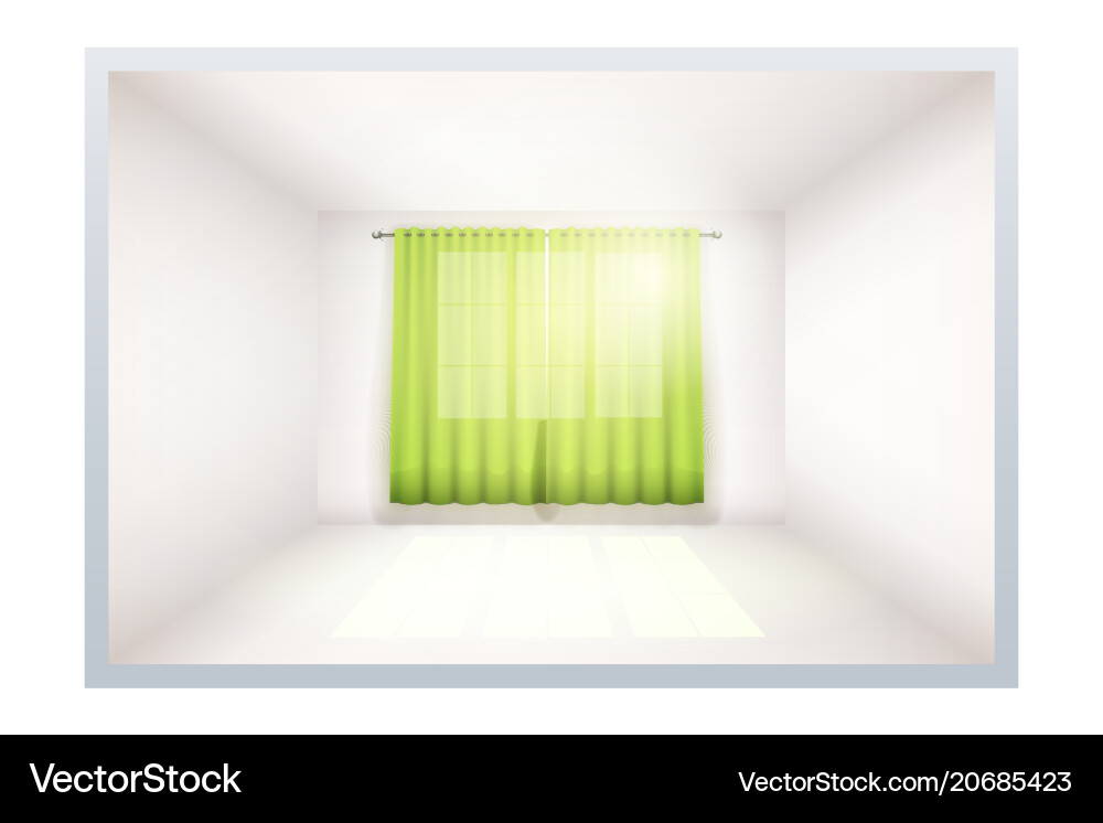 Example empty room with window Royalty Free Vector Image