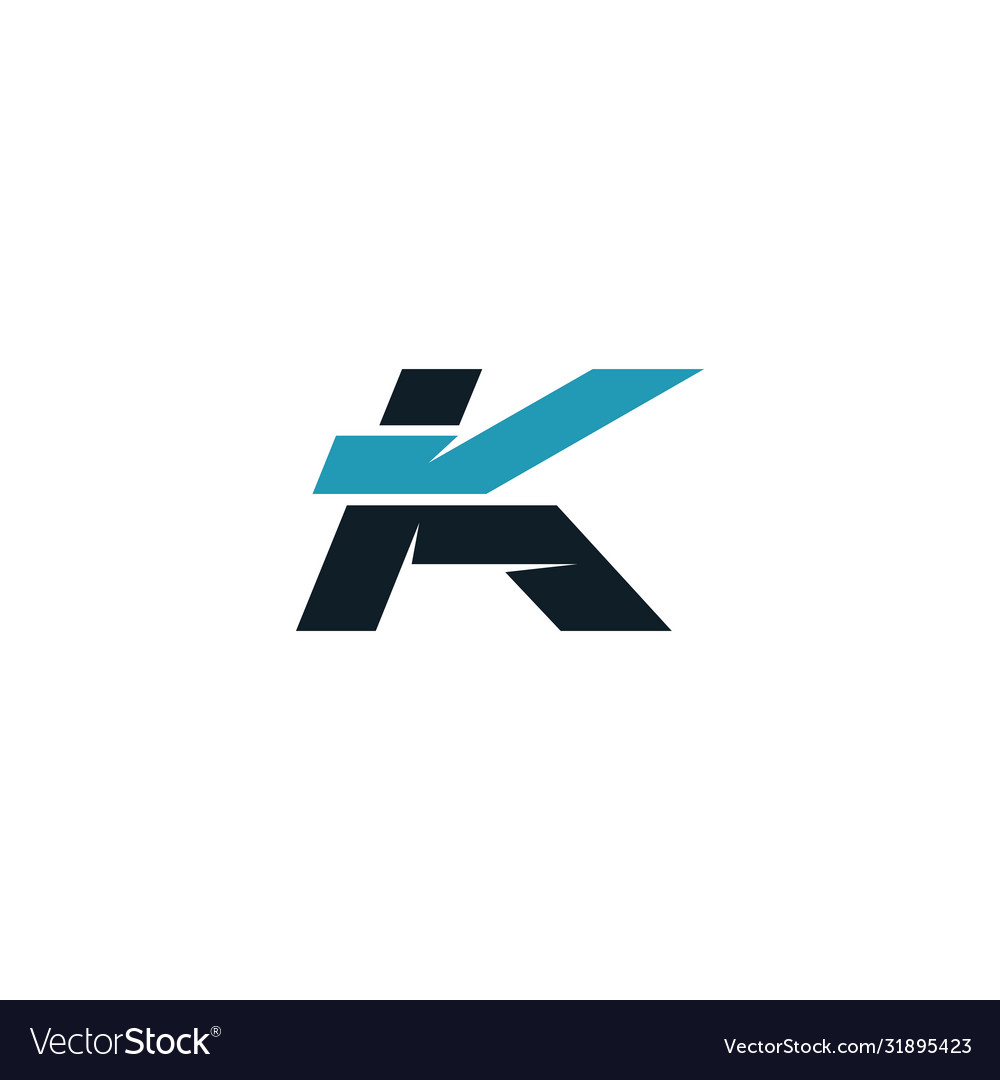 Initial letter k logo design template