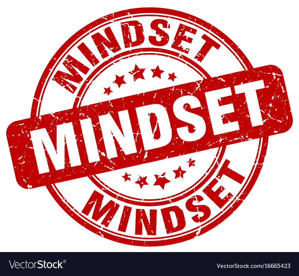 Mindset red grunge stamp