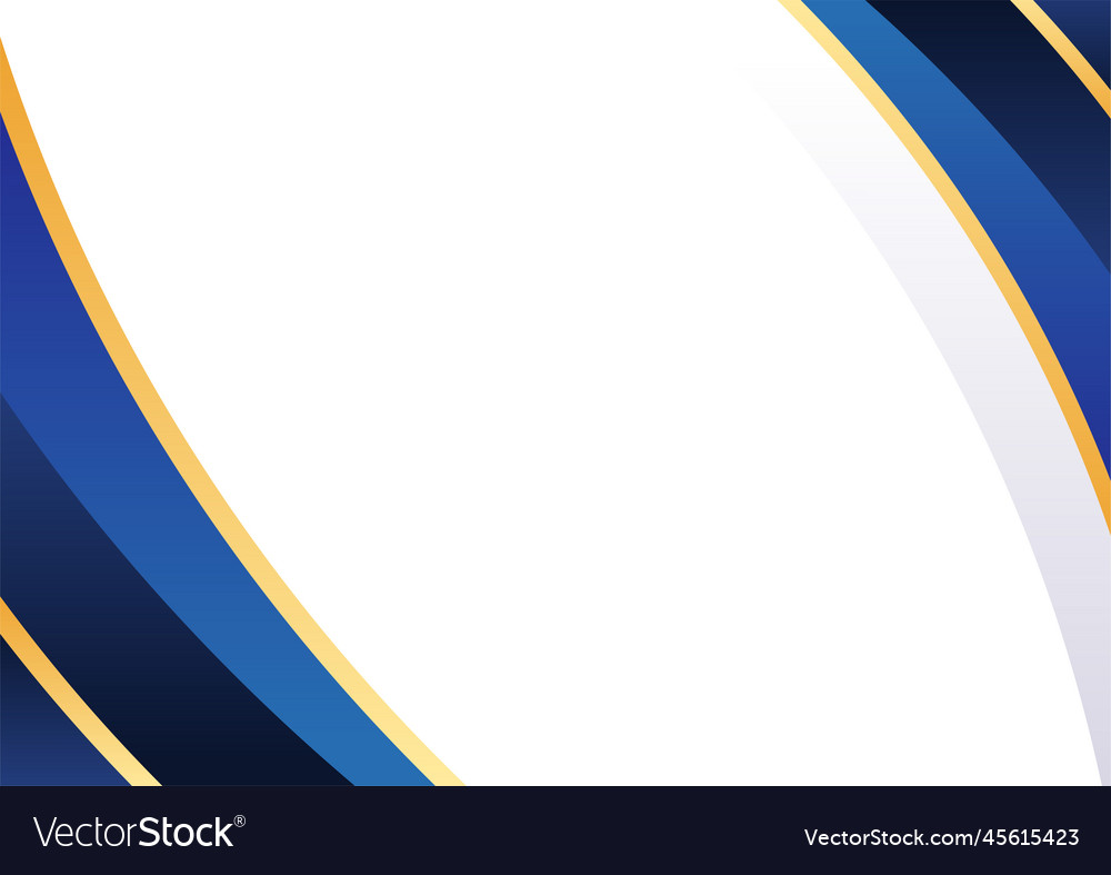 Modern blue and gold shape background Royalty Free Vector