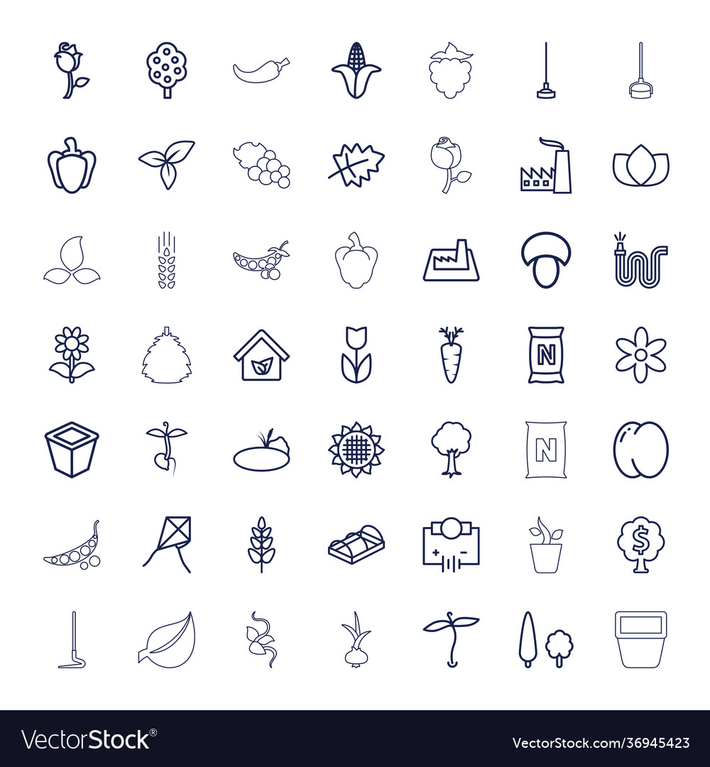 Plant icons Royalty Free Vector Image - VectorStock