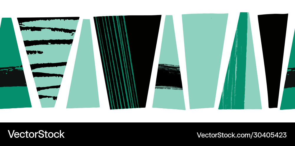 Seamless border abstract black teal green Vector Image