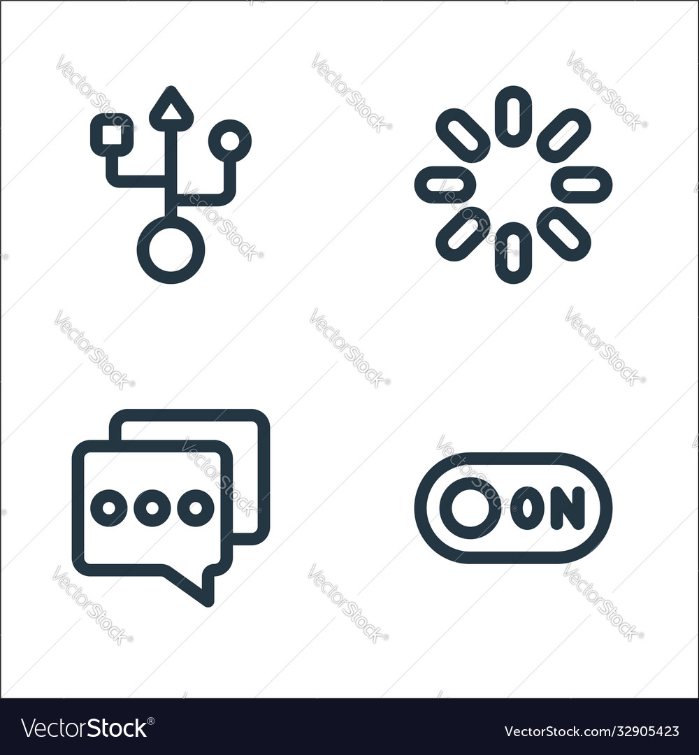 Ui line icons linear set quality vector image Ui line icons linear set quality