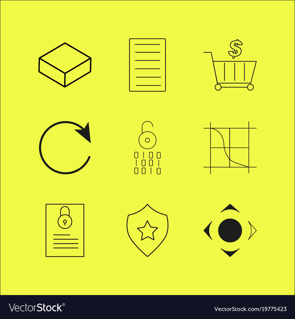Web linear icon set simple outline icons