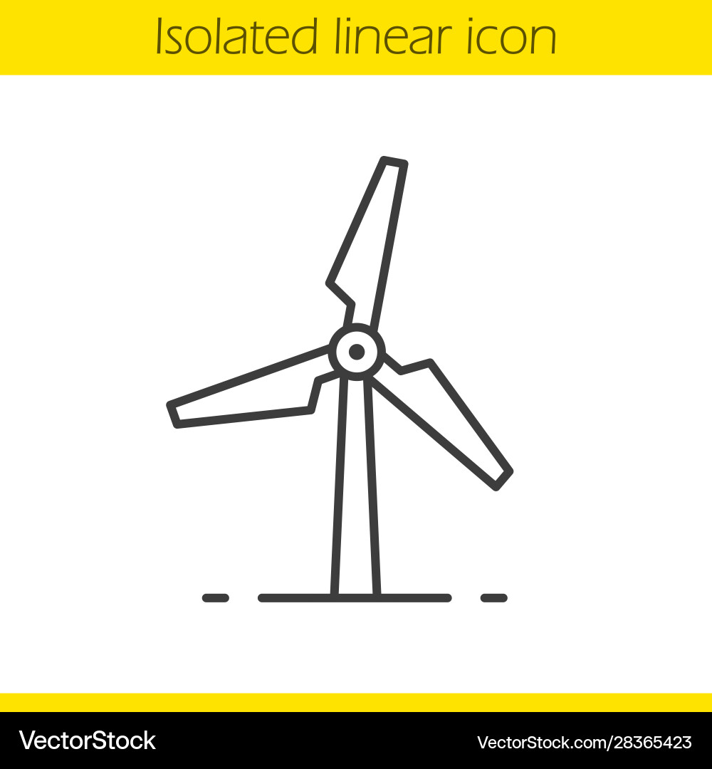 Windmill linear icon Royalty Free Vector Image