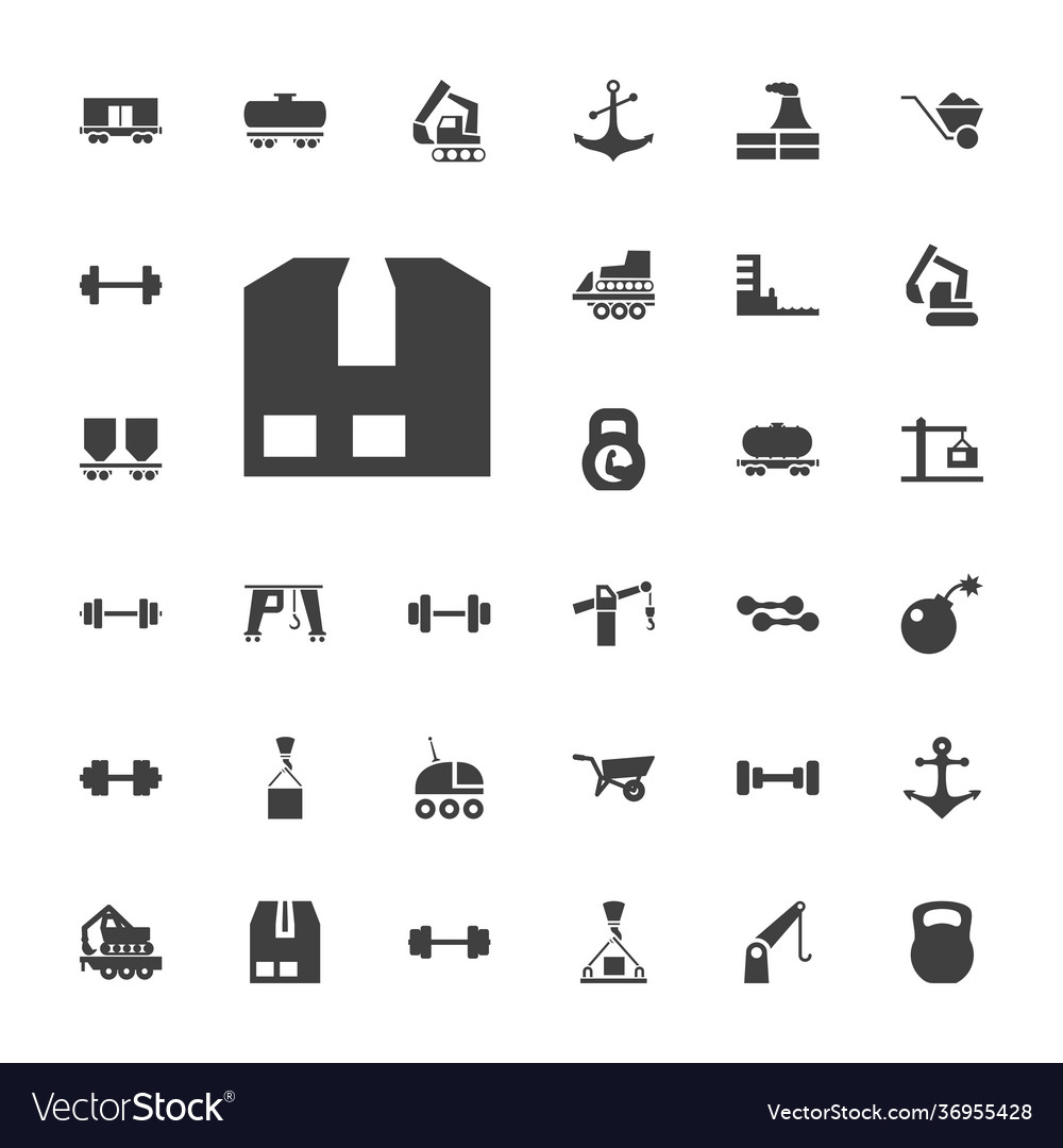 33 heavy icons Royalty Free Vector Image - VectorStock