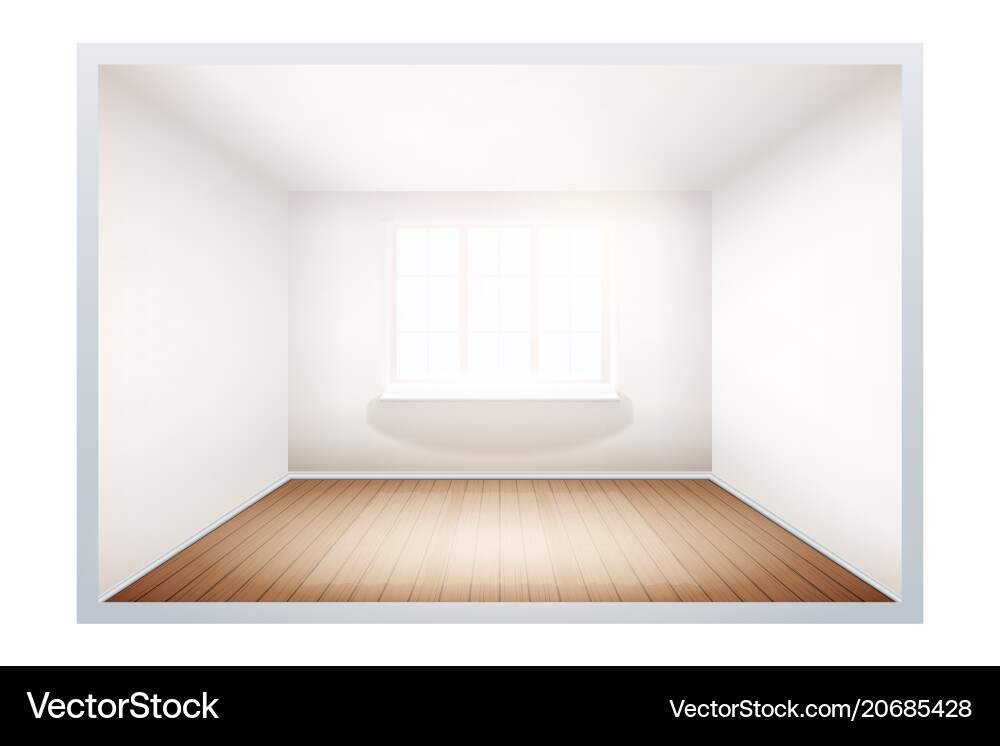 Example empty room with window Royalty Free Vector Image