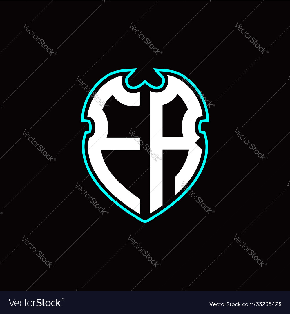 F r initial logo design with a shield shape vector image F r initial logo design with a shield shape