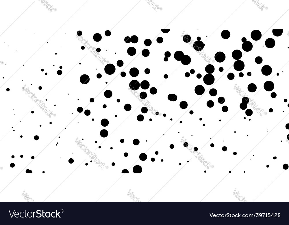 Halftone random circles dots pattern vector image Halftone random circles dots pattern