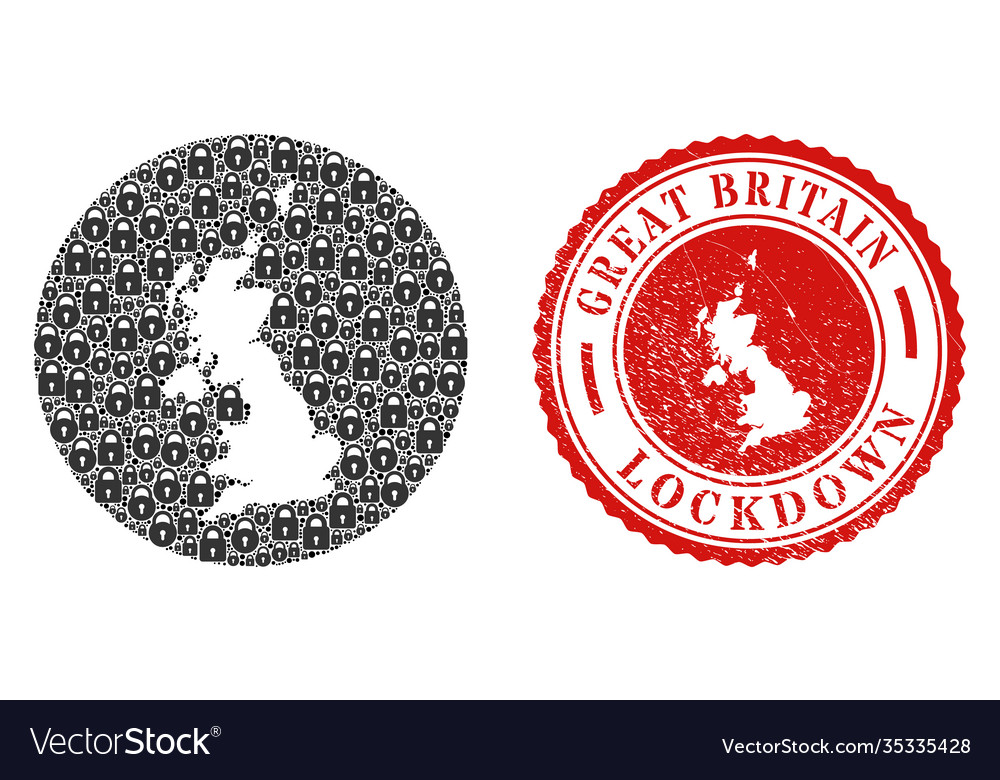 Lockdown grunge seal and locks mosaic subtracted