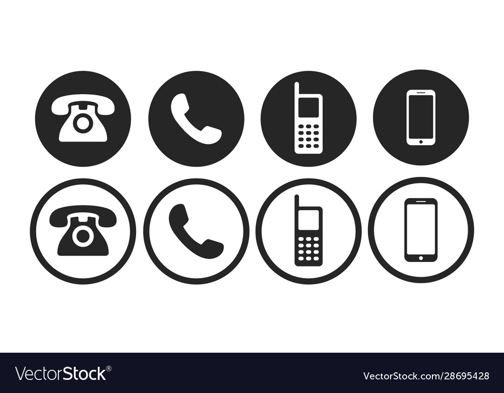 Phone icon flat Royalty Free Vector Image - VectorStock