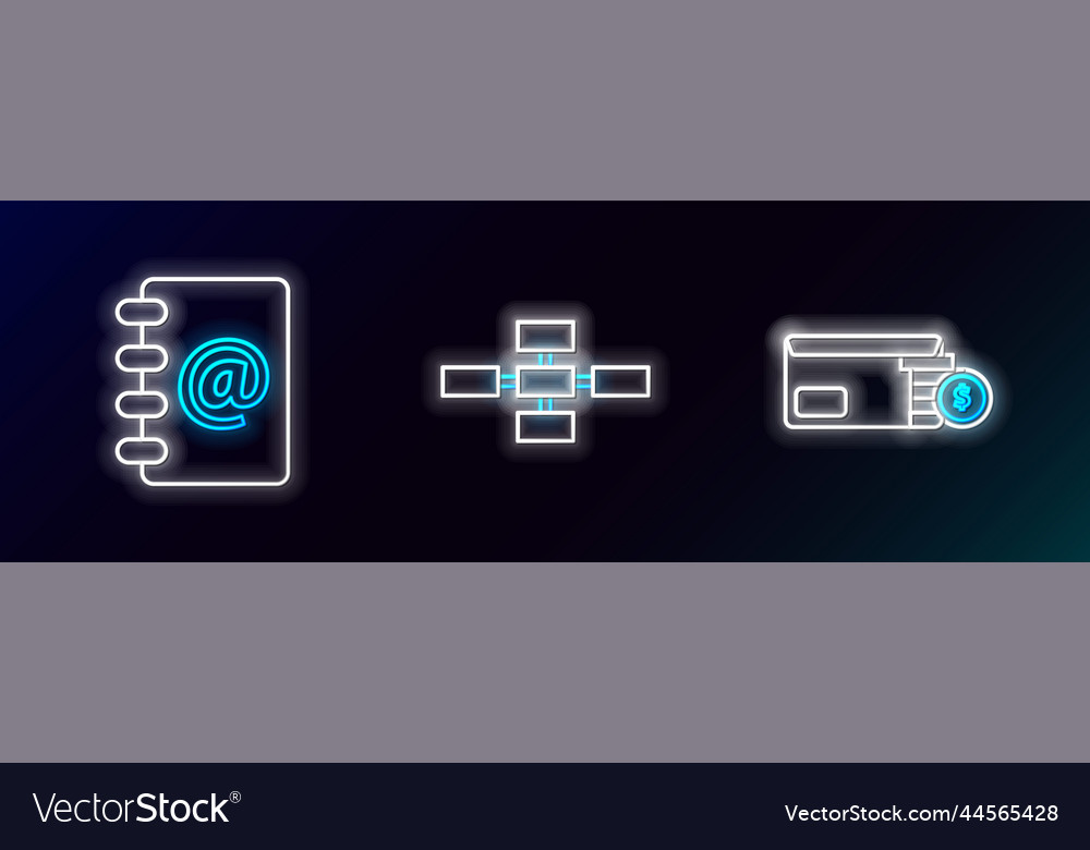 Set line envelope with coin dollar symbol address vector image Set line envelope with coin dollar symbol address