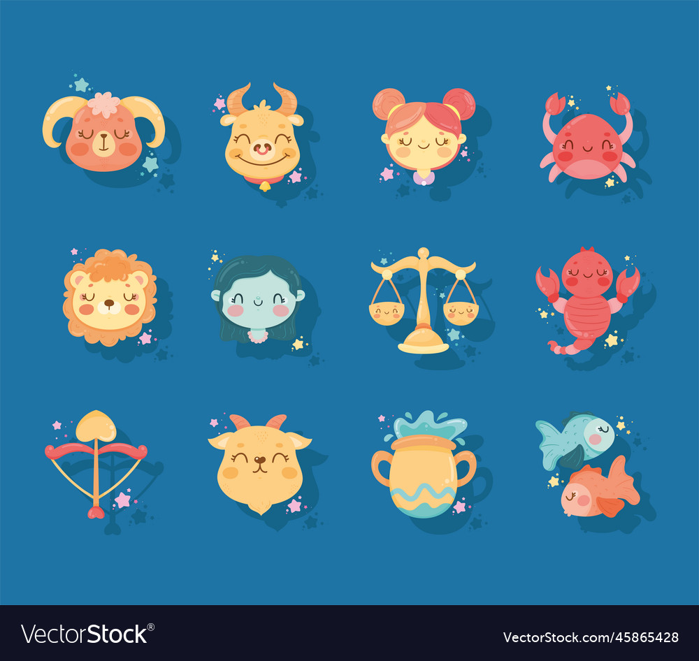 Twelve zodiac signs