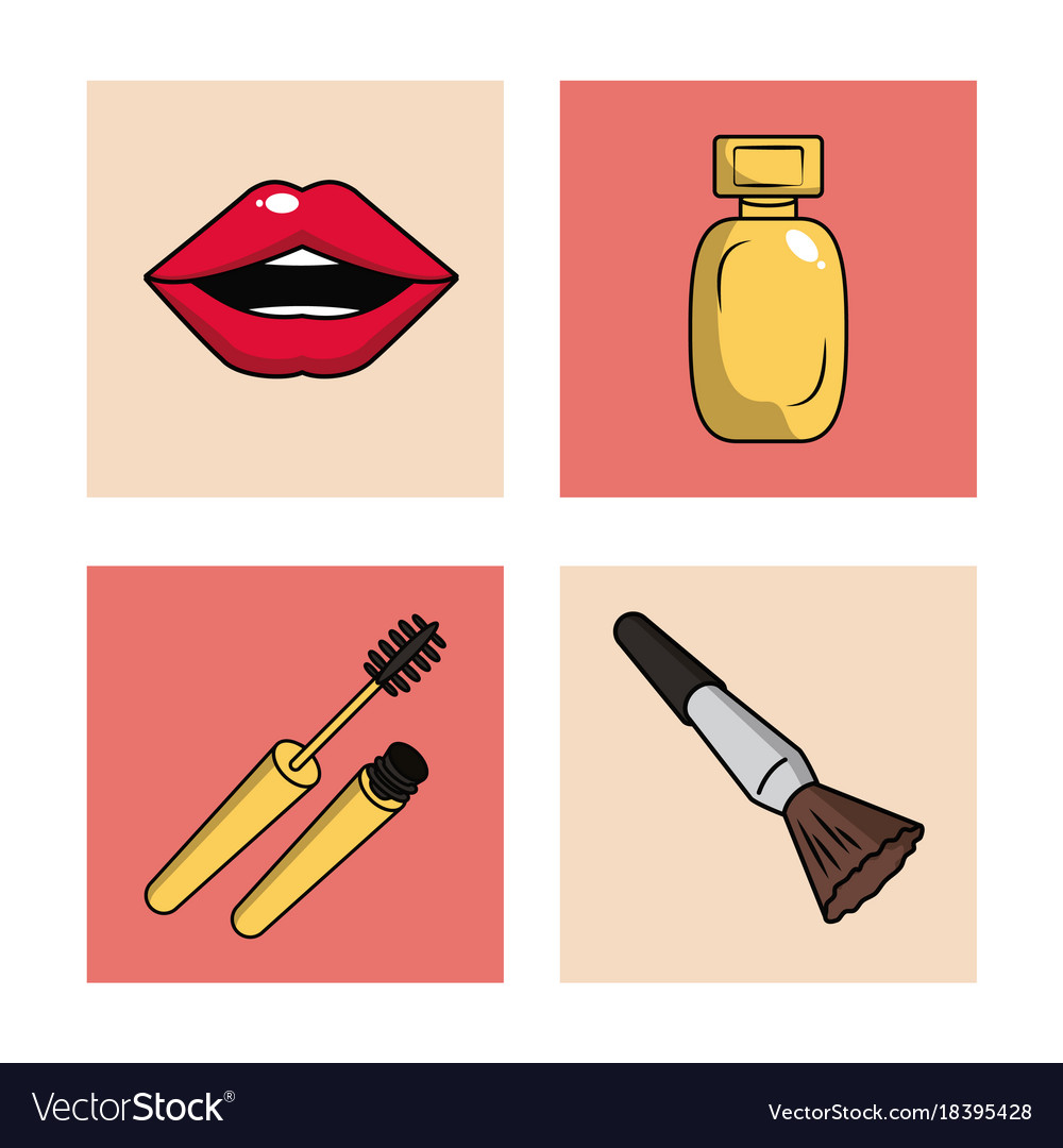 Frauen Make-up Icon Set