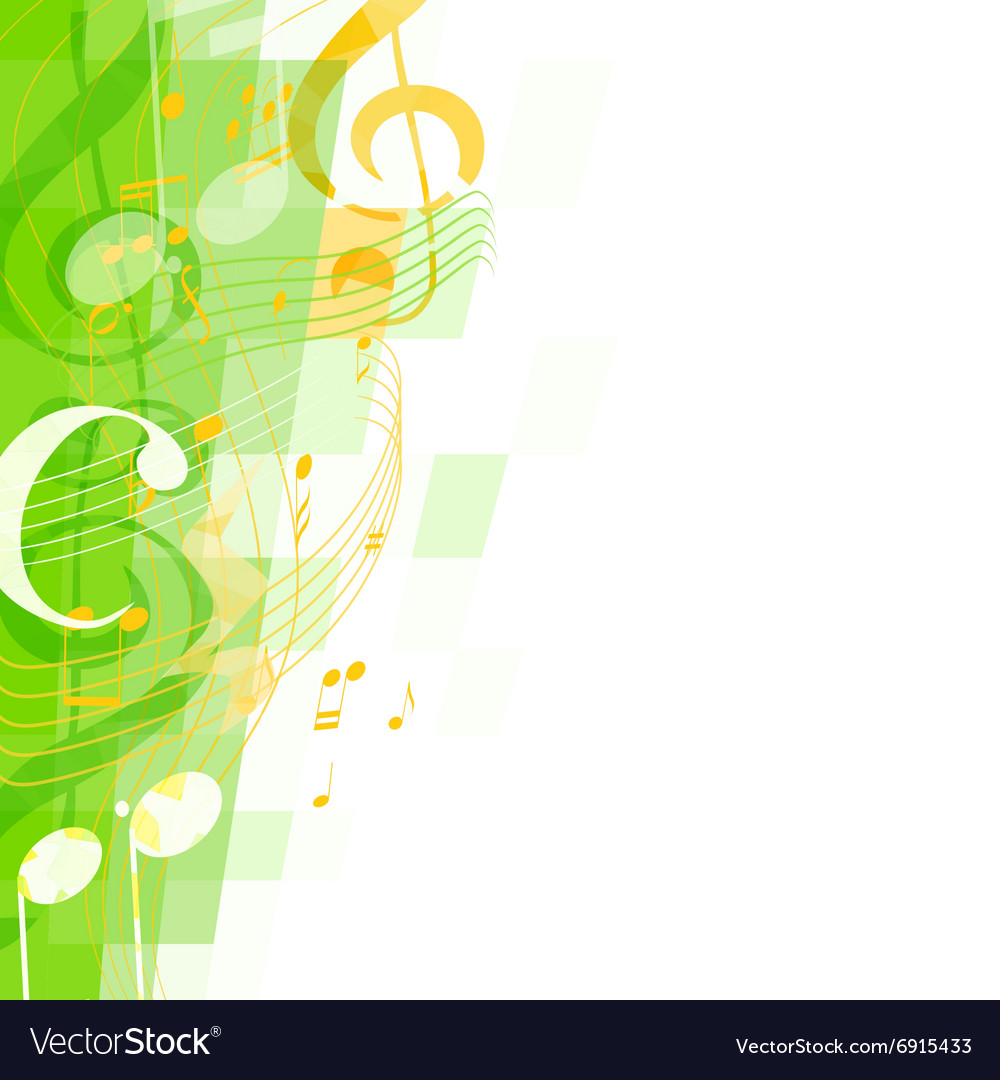 Abstract green musical mosaic