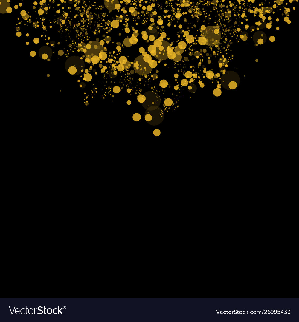 Bokeh effect isolated on black background dark vector image Bokeh effect isolated on black background dark